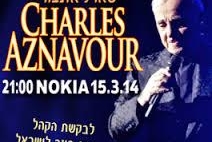 שרל אזנבור חוזר להופיע בישראל